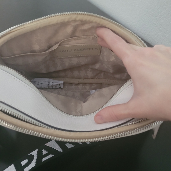 KARL LAGERFELD PARIS MAYBELLE CROSSBODY SHOULDER BAG WHITE π₯π₯π₯ - Picture 13 of 15